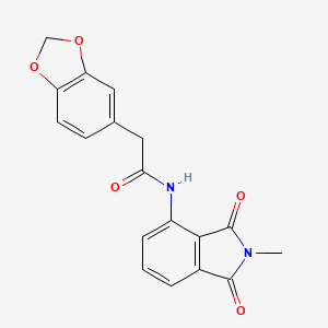 2-(benzo[d][1,3]dioxol-5-yl)-N-(2-methyl-1,3-dioxoisoindolin-4-yl)acetamide