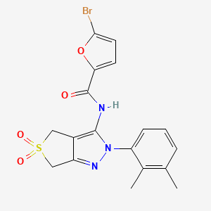 5-bromo-N-[2-(2,3-dimethylphenyl)-5,5-dioxo-4,6-dihydrothieno[3,4-c]pyrazol-3-yl]furan-2-carboxamide