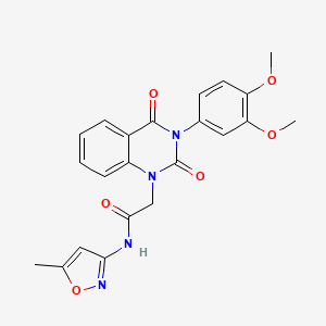 2-[3-(3,4-dimethoxyphenyl)-2,4-dioxo-3,4-dihydroquinazolin-1(2H)-yl]-N-(5-methylisoxazol-3-yl)acetamide