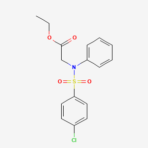 Ethyl 2-{[(4-chlorophenyl)sulfonyl]anilino}acetate