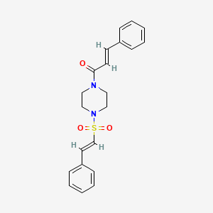 (E)-3-phenyl-1-[4-[(E)-2-phenylethenyl]sulfonylpiperazin-1-yl]prop-2-en-1-one