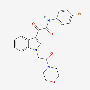 N-(4-bromophenyl)-2-(1-(2-morpholino-2-oxoethyl)-1H-indol-3-yl)-2-oxoacetamide