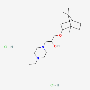 1-(4-ethylpiperazin-1-yl)-3-(((1S,4R)-1,7,7-trimethylbicyclo[2.2.1]heptan-2-yl)oxy)propan-2-ol dihydrochloride