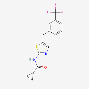 N-{5-[3-(trifluoromethyl)benzyl]-1,3-thiazol-2-yl}cyclopropanecarboxamide