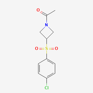 1-(3-((4-Chlorophenyl)sulfonyl)azetidin-1-yl)ethanone