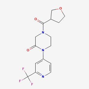 4-(Oxolane-3-carbonyl)-1-[2-(trifluoromethyl)pyridin-4-yl]piperazin-2-one