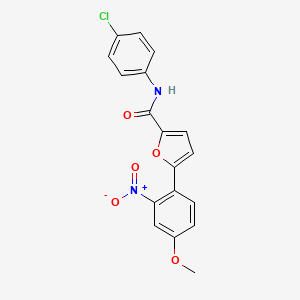 molecular formula C18H13ClN2O5 B2541415 N-(4-chlorophenyl)-5-(4-methoxy-2-nitrophenyl)furan-2-carboxamide CAS No. 887348-16-5