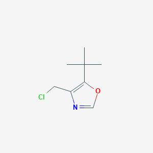 molecular formula C8H12ClNO B2541423 5-Tert-butyl-4-(chloromethyl)-1,3-oxazole CAS No. 1504676-07-6