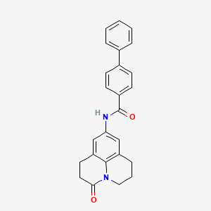 N-(3-oxo-1,2,3,5,6,7-hexahydropyrido[3,2,1-ij]quinolin-9-yl)-[1,1'-biphenyl]-4-carboxamide