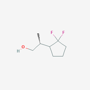 molecular formula C8H14F2O B2541429 (2R)-2-(2,2-Difluorocyclopentyl)propan-1-ol CAS No. 2248219-72-7