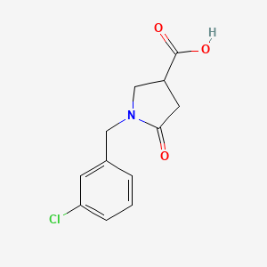 molecular formula C12H12ClNO3 B2541436 1-(3-Chlorobenzyl)-5-oxopyrrolidine-3-carboxylic acid CAS No. 304859-17-4