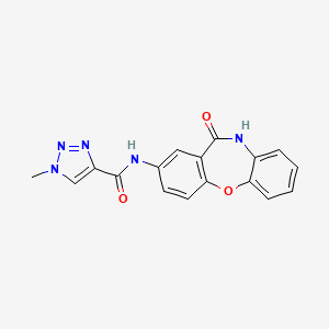molecular formula C17H13N5O3 B2541438 1-methyl-N-(11-oxo-10,11-dihydrodibenzo[b,f][1,4]oxazepin-2-yl)-1H-1,2,3-triazole-4-carboxamide CAS No. 1448057-44-0