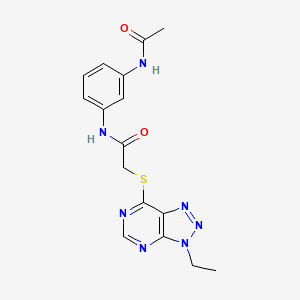 N-(3-acetamidophenyl)-2-((3-ethyl-3H-[1,2,3]triazolo[4,5-d]pyrimidin-7-yl)thio)acetamide