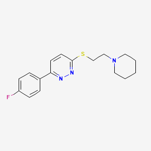 molecular formula C17H20FN3S B2541445 3-(4-Fluorophenyl)-6-(2-piperidin-1-ylethylsulfanyl)pyridazine CAS No. 899968-53-7