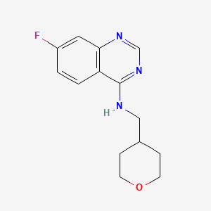 7-Fluoro-N-(oxan-4-ylmethyl)quinazolin-4-amine