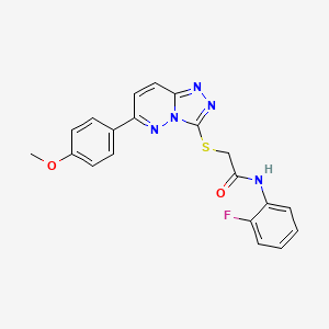 molecular formula C20H16FN5O2S B2541453 N-(2-fluorophenyl)-2-((6-(4-methoxyphenyl)-[1,2,4]triazolo[4,3-b]pyridazin-3-yl)thio)acetamide CAS No. 894051-53-7