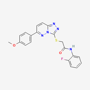 N-(2-fluorophenyl)-2-[[6-(4-methoxyphenyl)-[1,2,4]triazolo[4,3-b]pyridazin-3-yl]sulfanyl]acetamide