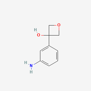 molecular formula C9H11NO2 B2541496 3-(3-氨基苯基)氧杂环-3-醇 CAS No. 1111734-98-5