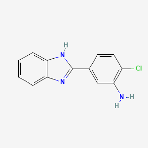 molecular formula C13H10ClN3 B2541510 5-(1H-苯并咪唑-2-基)-2-氯苯胺 CAS No. 443125-04-0