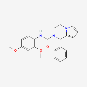 molecular formula C22H23N3O3 B2541512 N-(2,4-dimethoxyphenyl)-1-phenyl-3,4-dihydro-1H-pyrrolo[1,2-a]pyrazine-2-carboxamide CAS No. 899959-66-1