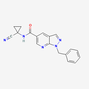 molecular formula C18H15N5O B2541513 1-benzyl-N-(1-cyanocyclopropyl)-1H-pyrazolo[3,4-b]pyridine-5-carboxamide CAS No. 1423717-89-8