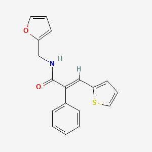 (E)-N-(2-furylmethyl)-2-phenyl-3-(2-thienyl)-2-propenamide