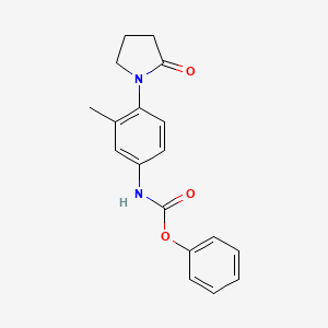 molecular formula C18H18N2O3 B2541600 phenyl N-[3-methyl-4-(2-oxopyrrolidin-1-yl)phenyl]carbamate CAS No. 941993-00-6