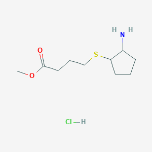 Methyl 4-(2-aminocyclopentyl)sulfanylbutanoate;hydrochloride