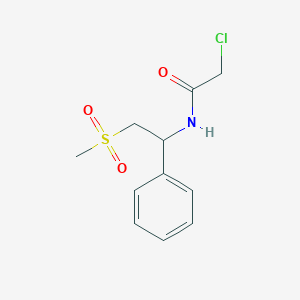 2-Chloro-N-(2-methylsulfonyl-1-phenylethyl)acetamide