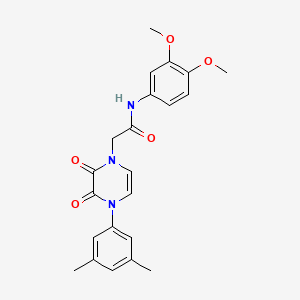 N-(3,4-dimethoxyphenyl)-2-(4-(3,5-dimethylphenyl)-2,3-dioxo-3,4-dihydropyrazin-1(2H)-yl)acetamide