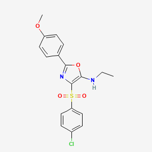 4-((4-chlorophenyl)sulfonyl)-N-ethyl-2-(4-methoxyphenyl)oxazol-5-amine