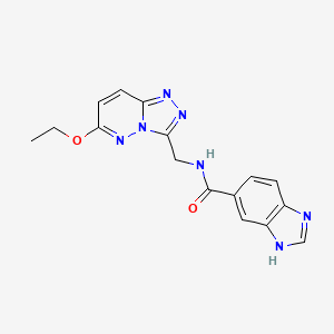 molecular formula C16H15N7O2 B2541690 N-((6-ethoxy-[1,2,4]triazolo[4,3-b]pyridazin-3-yl)methyl)-1H-benzo[d]imidazole-5-carboxamide CAS No. 2034372-11-5