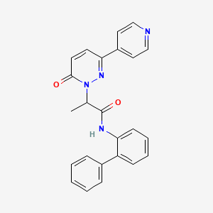 molecular formula C24H20N4O2 B2541698 N-{[1,1'-biphenyl]-2-yl}-2-[6-oxo-3-(pyridin-4-yl)-1,6-dihydropyridazin-1-yl]propanamide CAS No. 2185590-27-4