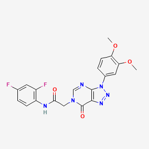 B2541756 N-(2,4-difluorophenyl)-2-(3-(3,4-dimethoxyphenyl)-7-oxo-3H-[1,2,3]triazolo[4,5-d]pyrimidin-6(7H)-yl)acetamide CAS No. 872594-47-3