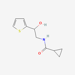 molecular formula C10H13NO2S B2541804 N-(2-hydroxy-2-(thiophen-2-yl)ethyl)cyclopropanecarboxamide CAS No. 1268103-11-2