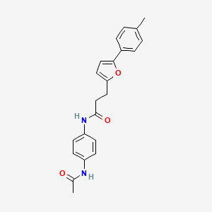molecular formula C22H22N2O3 B2541818 N-(4-acetamidophenyl)-3-[5-(4-methylphenyl)furan-2-yl]propanamide CAS No. 923201-84-7