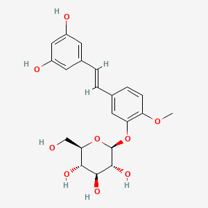 molecular formula C21H24O9 B2541939 Rhapontigenin 3'-O-glucoside 