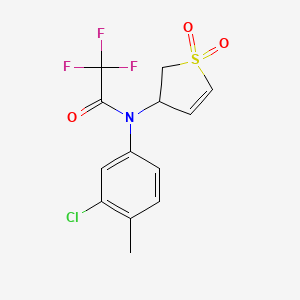 N-(3-chloro-4-methylphenyl)-N-(1,1-dioxido-2,3-dihydrothiophen-3-yl)-2,2,2-trifluoroacetamide
