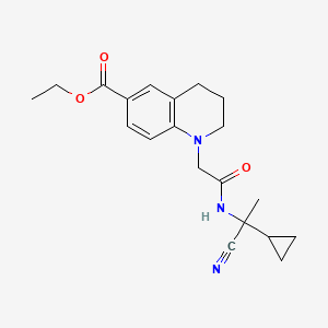 Ethyl 1-{[(1-cyano-1-cyclopropylethyl)carbamoyl]methyl}-1,2,3,4-tetrahydroquinoline-6-carboxylate