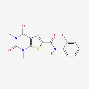 N-(2-fluorophenyl)-1,3-dimethyl-2,4-dioxo-1,2,3,4-tetrahydrothieno[2,3-d]pyrimidine-6-carboxamide