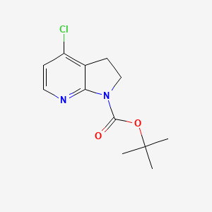 molecular formula C12H15ClN2O2 B2542008 tert-Butyl 4-chloro-1H,2H,3H-pyrrolo[2,3-b]pyridine-1-carboxylate CAS No. 1528549-03-2