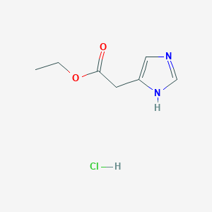 molecular formula C7H11ClN2O2 B2542071 Ethyl 2-(1H-imidazol-4-yl)acetate hydrochloride CAS No. 51718-81-1