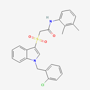 2-[1-[(2-chlorophenyl)methyl]indol-3-yl]sulfonyl-N-(2,3-dimethylphenyl)acetamide