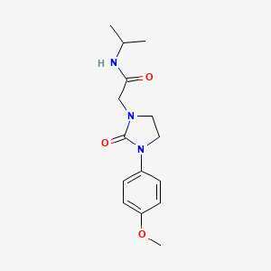 molecular formula C15H21N3O3 B2542087 N-isopropyl-2-(3-(4-methoxyphenyl)-2-oxoimidazolidin-1-yl)acetamide CAS No. 1257551-91-9