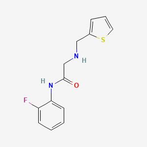 molecular formula C13H13FN2OS B2542091 N-(2-fluorophenyl)-2-[(thiophen-2-ylmethyl)amino]acetamide CAS No. 1024128-20-8