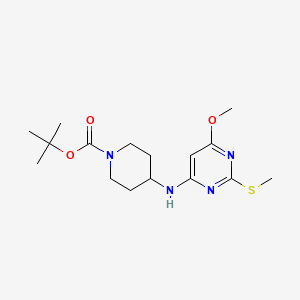 tert-Butyl 4-((6-methoxy-2-(methylthio)pyrimidin-4-yl)amino)piperidine-1-carboxylate