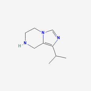 molecular formula C9H15N3 B2542105 Imidazo[1,5-a]pyrazine,5,6,7,8-tetrahydro-1-(1-methylethyl)- CAS No. 1368106-54-0
