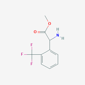 molecular formula C10H10F3NO2 B2542149 Methyl 2-amino-2-[2-(trifluoromethyl)phenyl]acetate CAS No. 959214-76-7