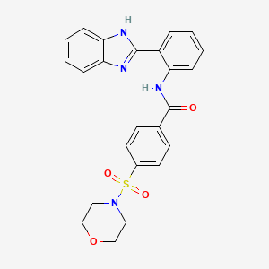 molecular formula C24H22N4O4S B2542162 N-(2-(1H-benzo[d]imidazol-2-yl)phenyl)-4-(morpholinosulfonyl)benzamide CAS No. 313253-88-2