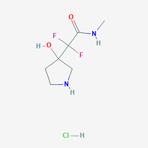 B2542173 2,2-Difluoro-2-(3-hydroxypyrrolidin-3-yl)-N-methylacetamide hydrochloride CAS No. 2230798-43-1